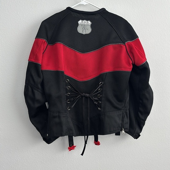 Power-Trip Women’s Corset Back Motorcycle Jacket - Picture 2 of 4